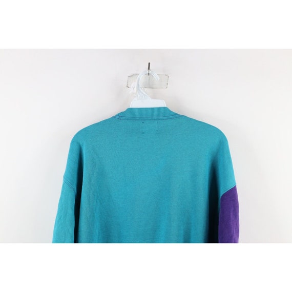 90s IOU Streetwear Mens Small Distressed Color Bl… - image 10