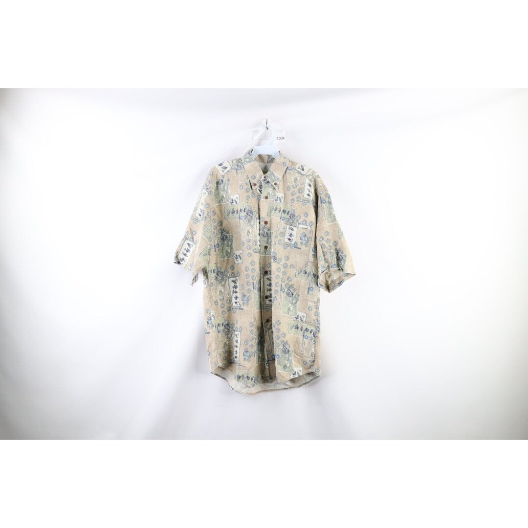 90s Woolrich Mens Medium Fly Fishing All Over Print Flannel Button ...
