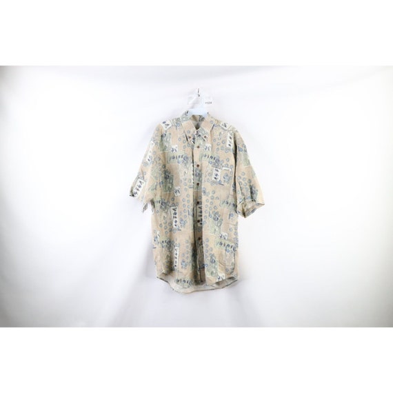 90s Woolrich Mens Medium Fly Fishing All Over Prin