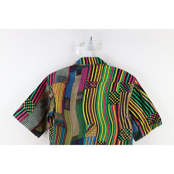 70s Streetwear Mens Small Faded Rainbow Striped C… - image 8