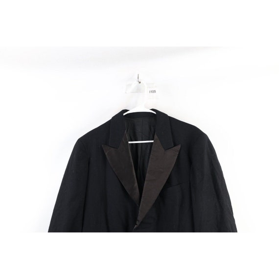 30s Bespoke Mens 40R Wool Silk Trim Prom Tuxedo S… - image 2