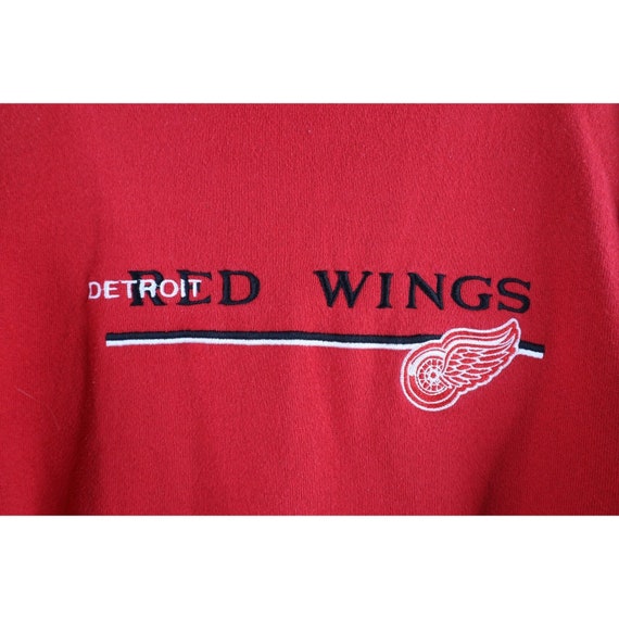 90s Puma Mens XL Faded Spell Out Detroit Red Wing… - image 4