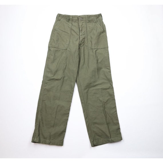 60s Vietnam War Mens 32x31 1966 Type 1 OG107 Button Fly Cotton 