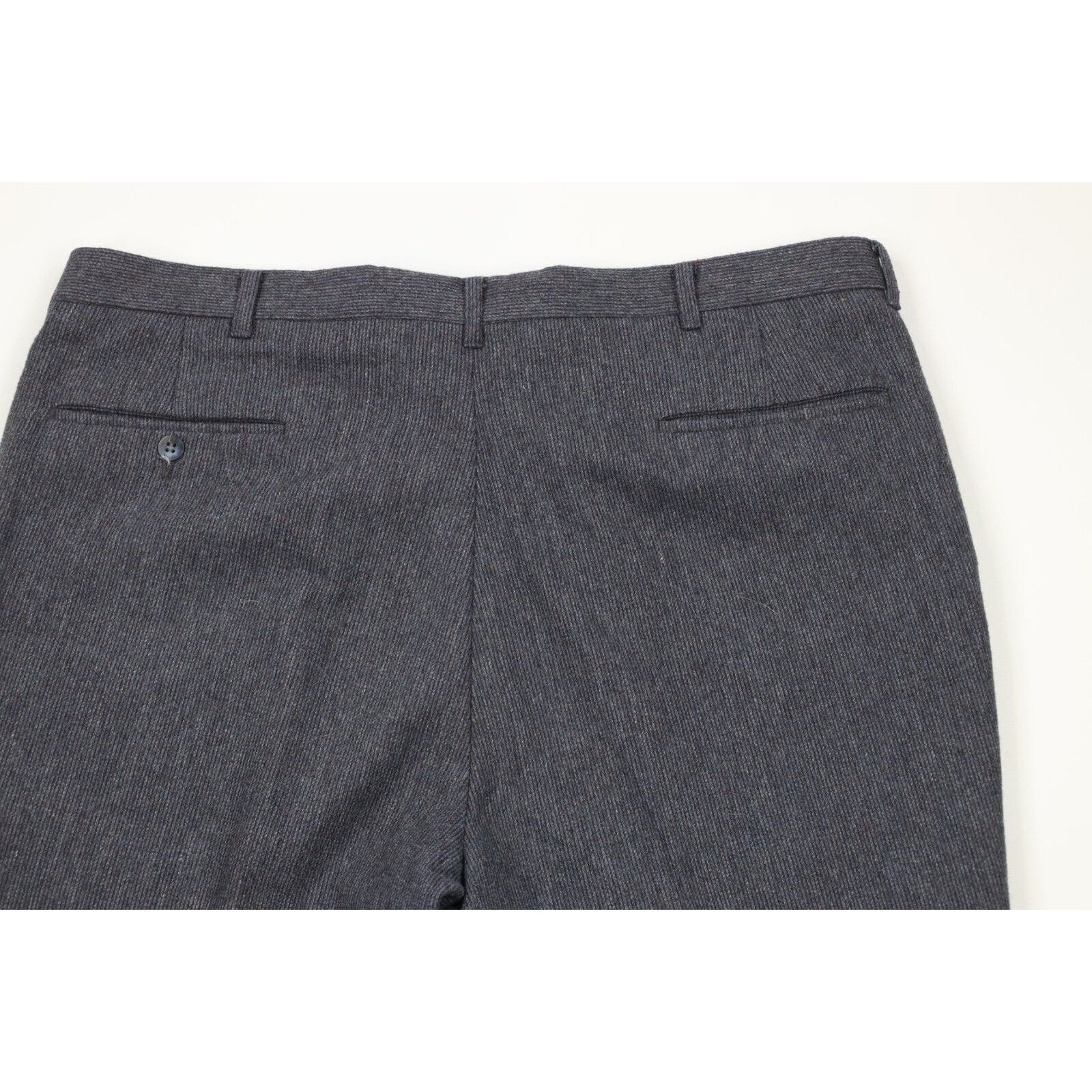70s Streetwear Mens 36x29 Wool Tweed Wide Leg Bell Bottoms