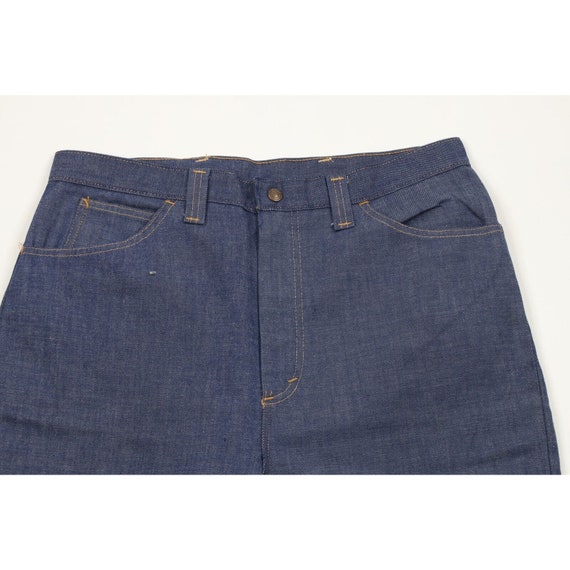 70s Streetwear Mens 34x28 Chambray Wide Leg Bell … - image 2