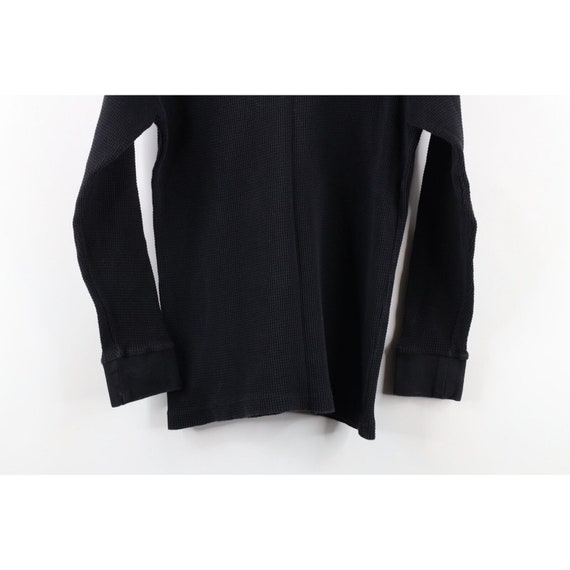 90s Streetwear Mens L Faded Thermal Waffle Knit L… - image 7