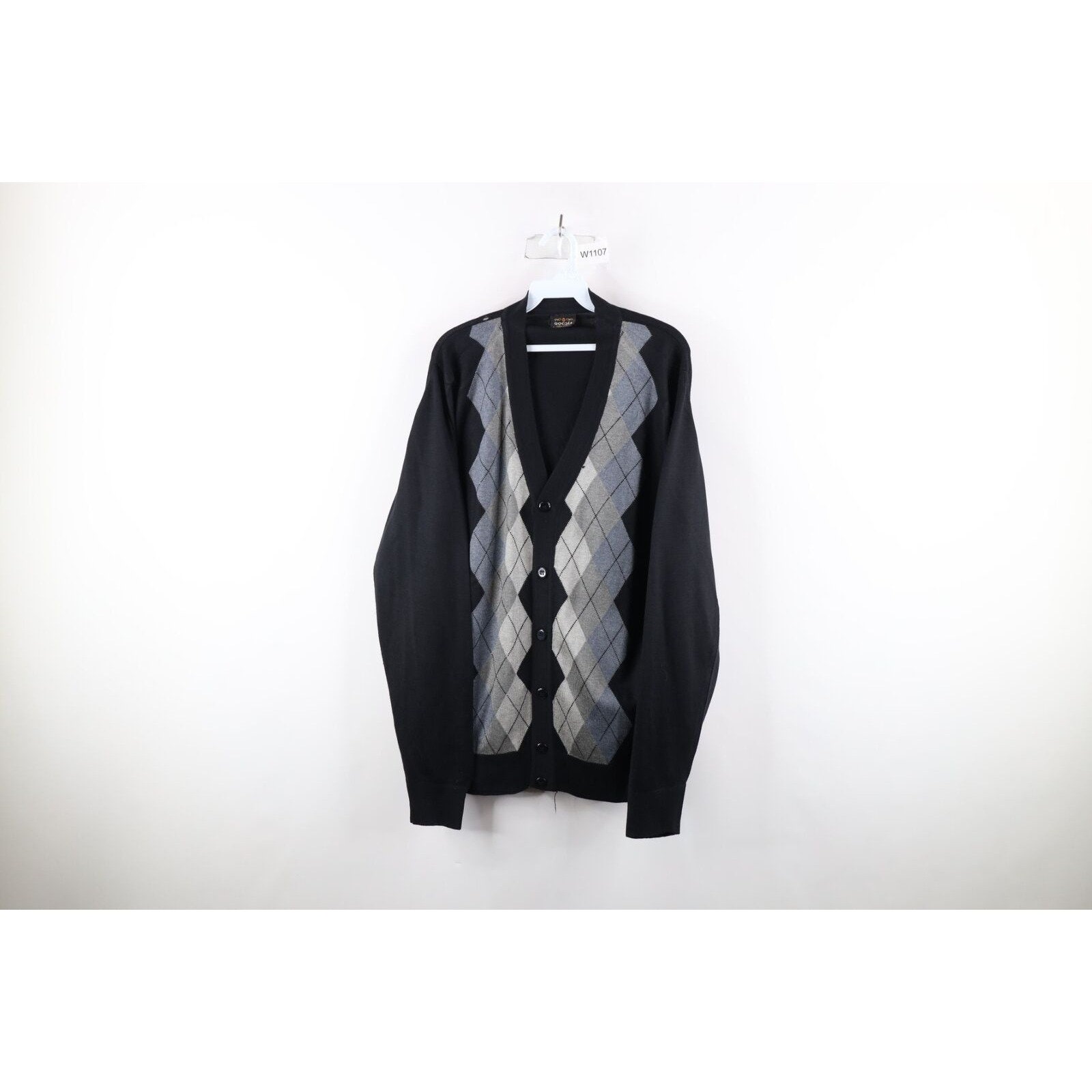 Argyle wool-blend cardigan