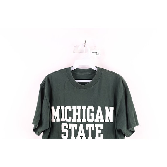 90s Mens Medium Distressed Spell Out Michigan Sta… - image 2