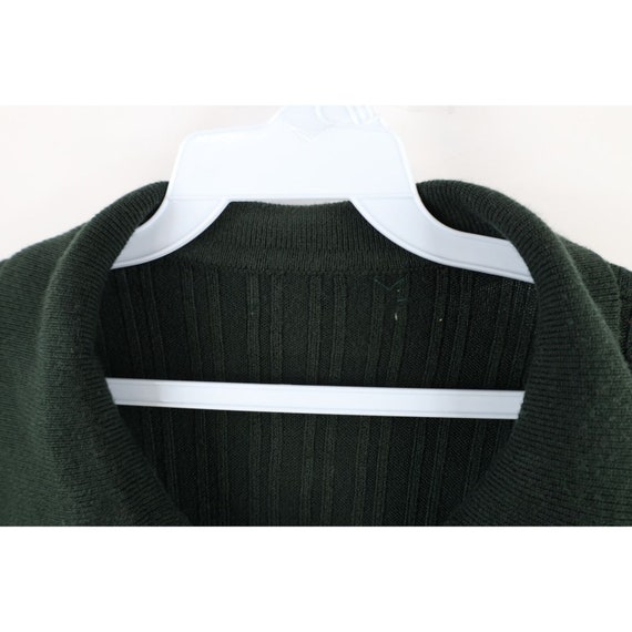 90s Streetwear Mens XL Wool Blend Cable Knit Coll… - image 4