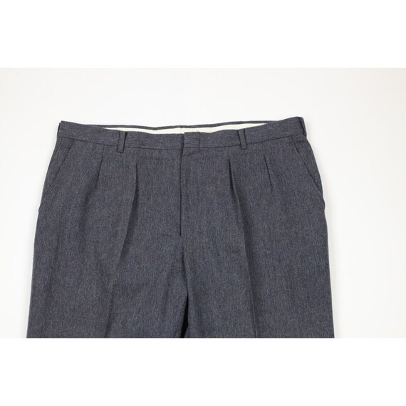 70s Streetwear Mens 36x29 Wool Tweed Wide Leg Bell Bottoms