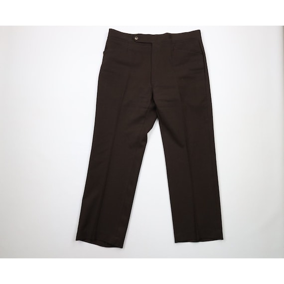 70s Streetwear Mens 38x30 Faded Knit Wide Leg Bel… - image 1