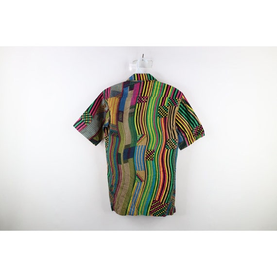 70s Streetwear Mens Small Faded Rainbow Striped C… - image 7