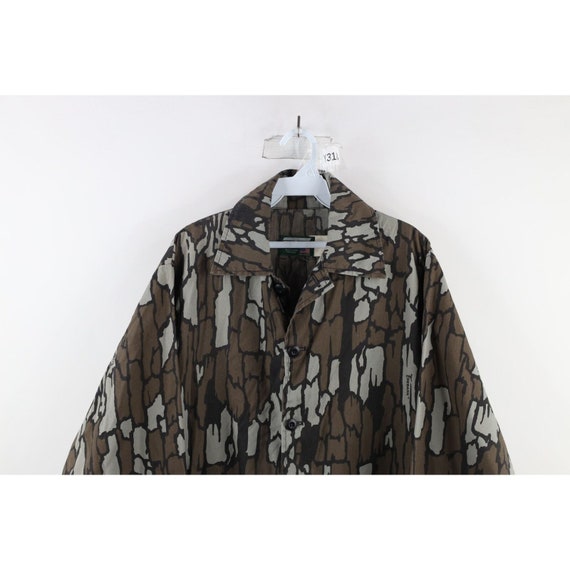 90s Streetwear Mens Large Trebark Camouflage Button Shirt