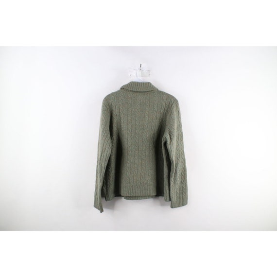90s Ralph Lauren Womens L Wool Angora Blend Cable… - image 9