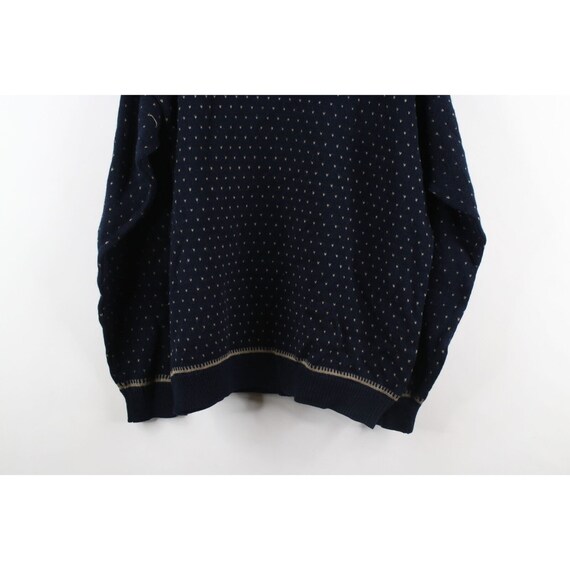 90s Streetwear Womens Large Geometric Knit Crewne… - image 10