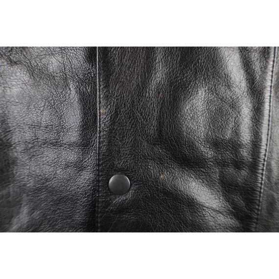90s Streetwear Mens 46 Distressed Blank Leather M… - image 4