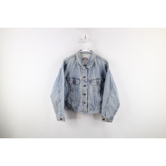 80s Levis Womens Small Distressed Denim Jean Truc… - image 1