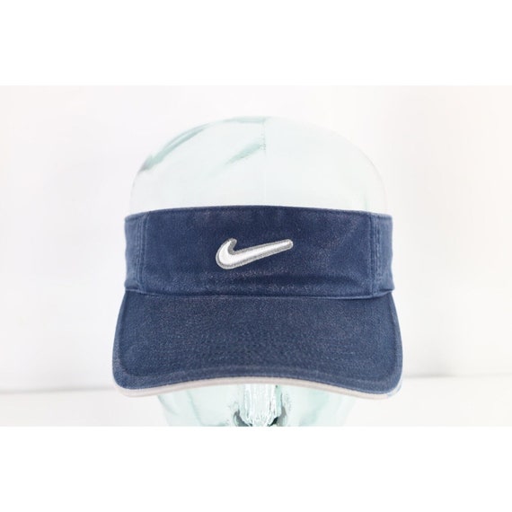 Y2K Nike Faded Spell Out Mini Swoosh Visor Hat Ca… - image 1