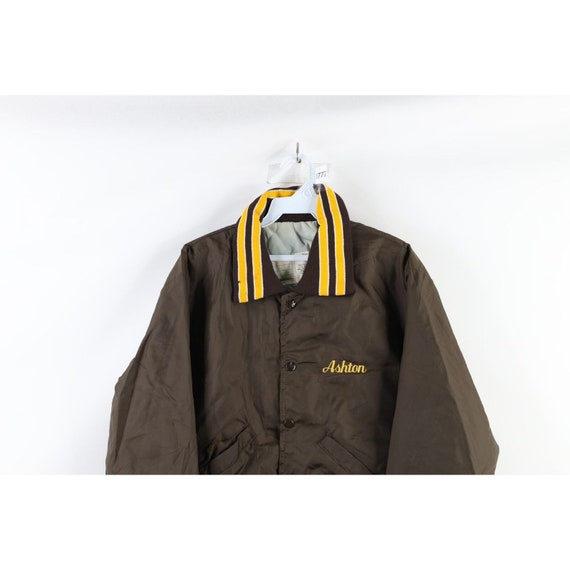 80s Streetwear Mens Small Distressed Tigers Satin… - image 2