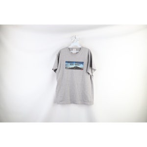 Anni '90 Adidas Donna XL Spell Out Box Logo T-shirt da corsa Heather Grey USA, Adidas Spell Out Running T-shirt USA, Donna Box Logo T-shirt Grigia