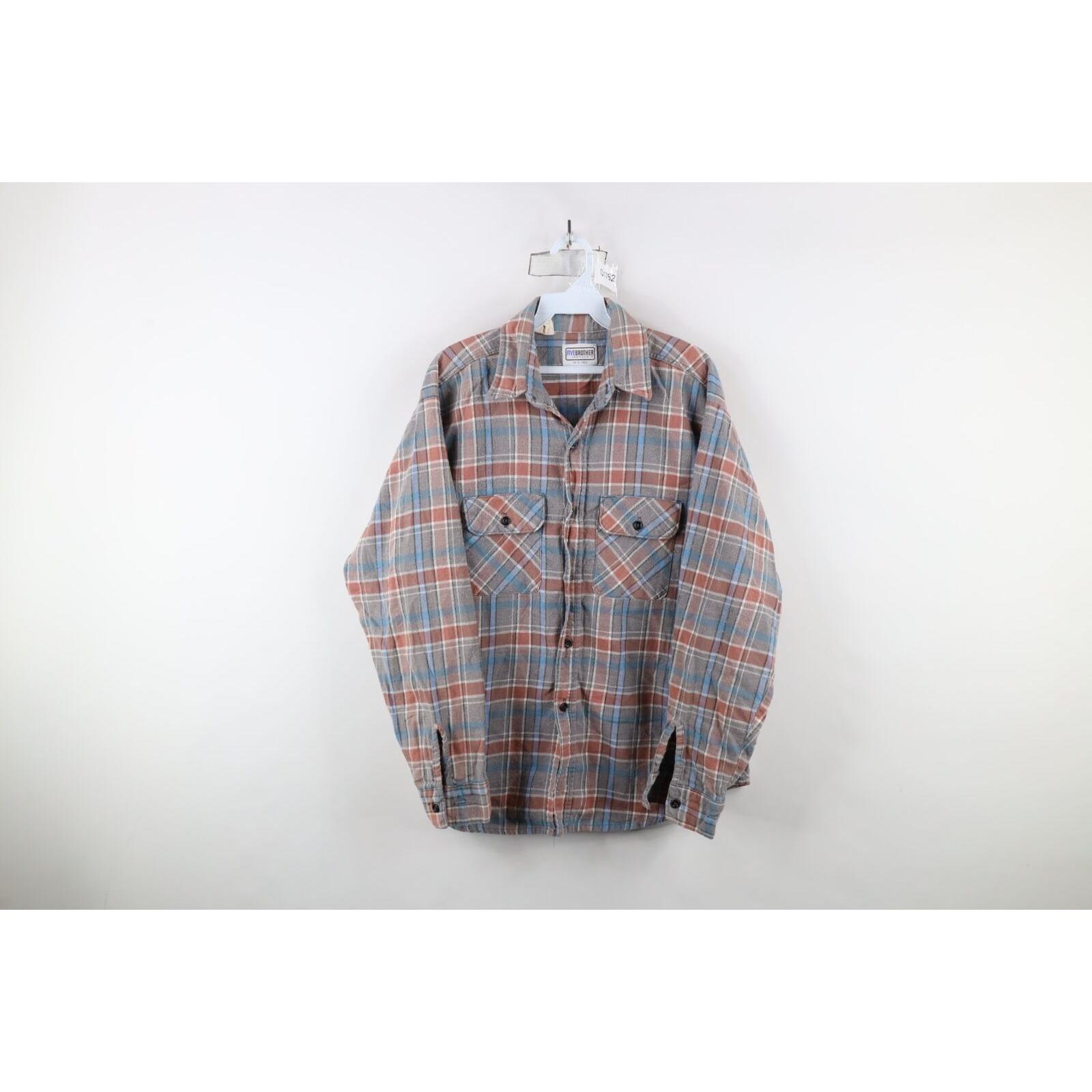 90s FIVE BROTHER flannel shirt L usa製 FIVE BROTHER Heavy Flannel Shirt XL USA製 | moonbirds vintage