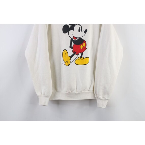 80s Disney Womens XL Mickey Mouse Big Logo Crewne… - image 3