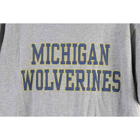 90s Mens Medium Faded Spell Out University of Mic… - image 4