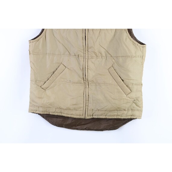 70s Streetwear Mens Size Medium Full Zip Puffer V… - image 3