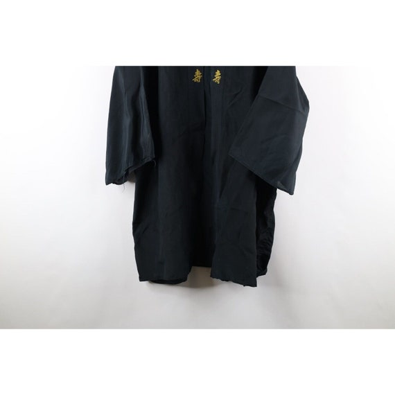 50s 60s Womens OS Open Front Japanese Kimono Robe… - image 3