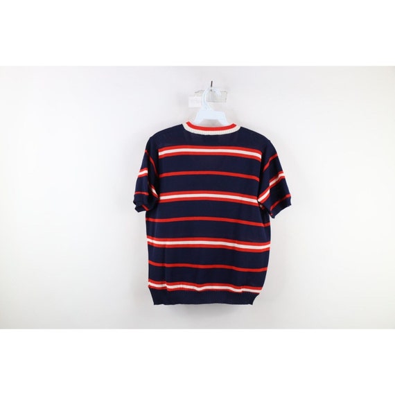 70s Womens XL Striped Lightweight Knit Sailing Sh… - image 6