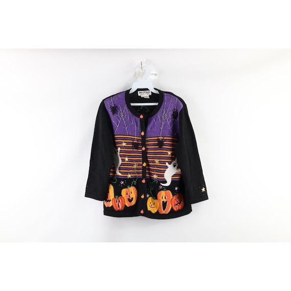 90s Womens Size Small Ghost Spider Pumpkin Hallowe