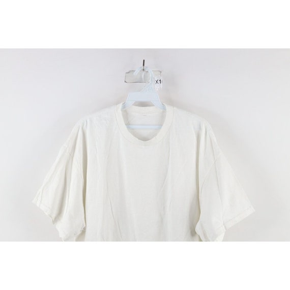 90s Streetwear Mens Size Large Blank Short Sleeve… - image 2