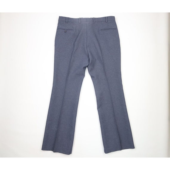 70s Levis Mens 40x34 Knit Wide Leg Bell Bottoms C… - image 8