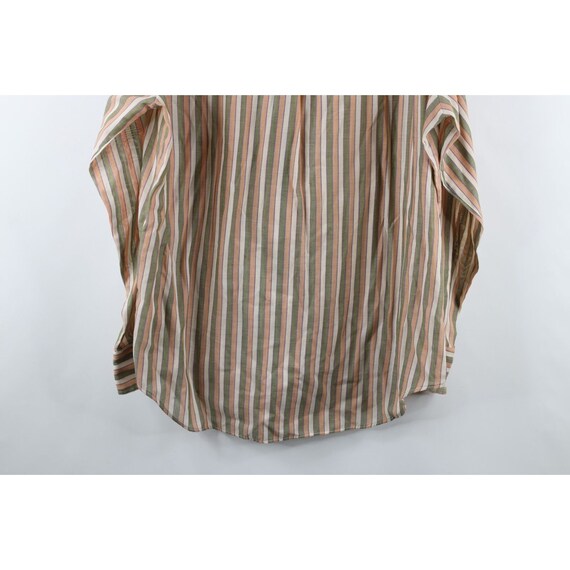 50s 60s Streetwear Mens Large Rainbow Striped Col… - image 9