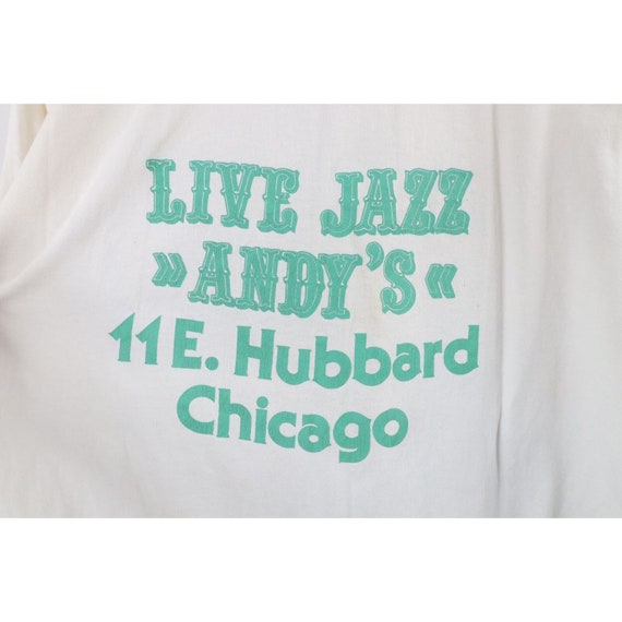 90s Mens XL Spell Out Chicago Jazz Festival Andys… - image 7