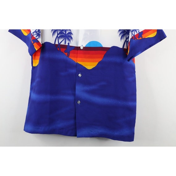 70s Streetwear Mens Medium Rainbow Beach Surfing … - image 3