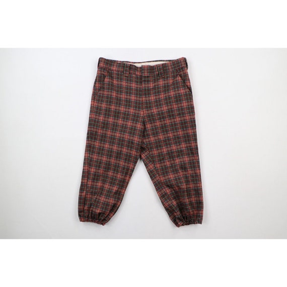 70s Levis Mens Size 32 Checkered Plaid Cuffed Kni… - image 1