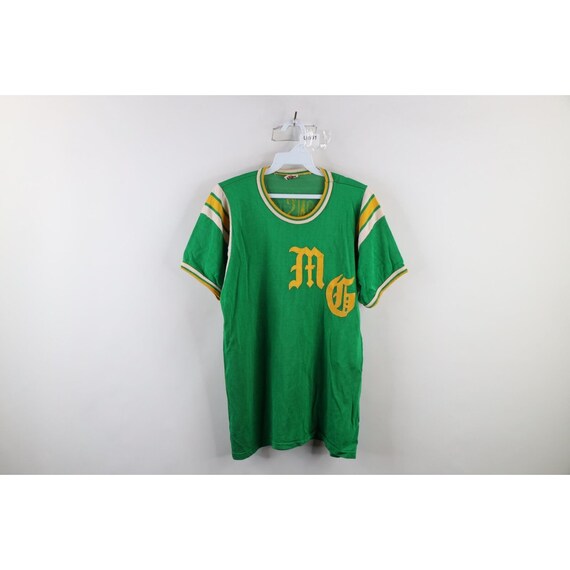 50s powers vintage rayon football tshirt