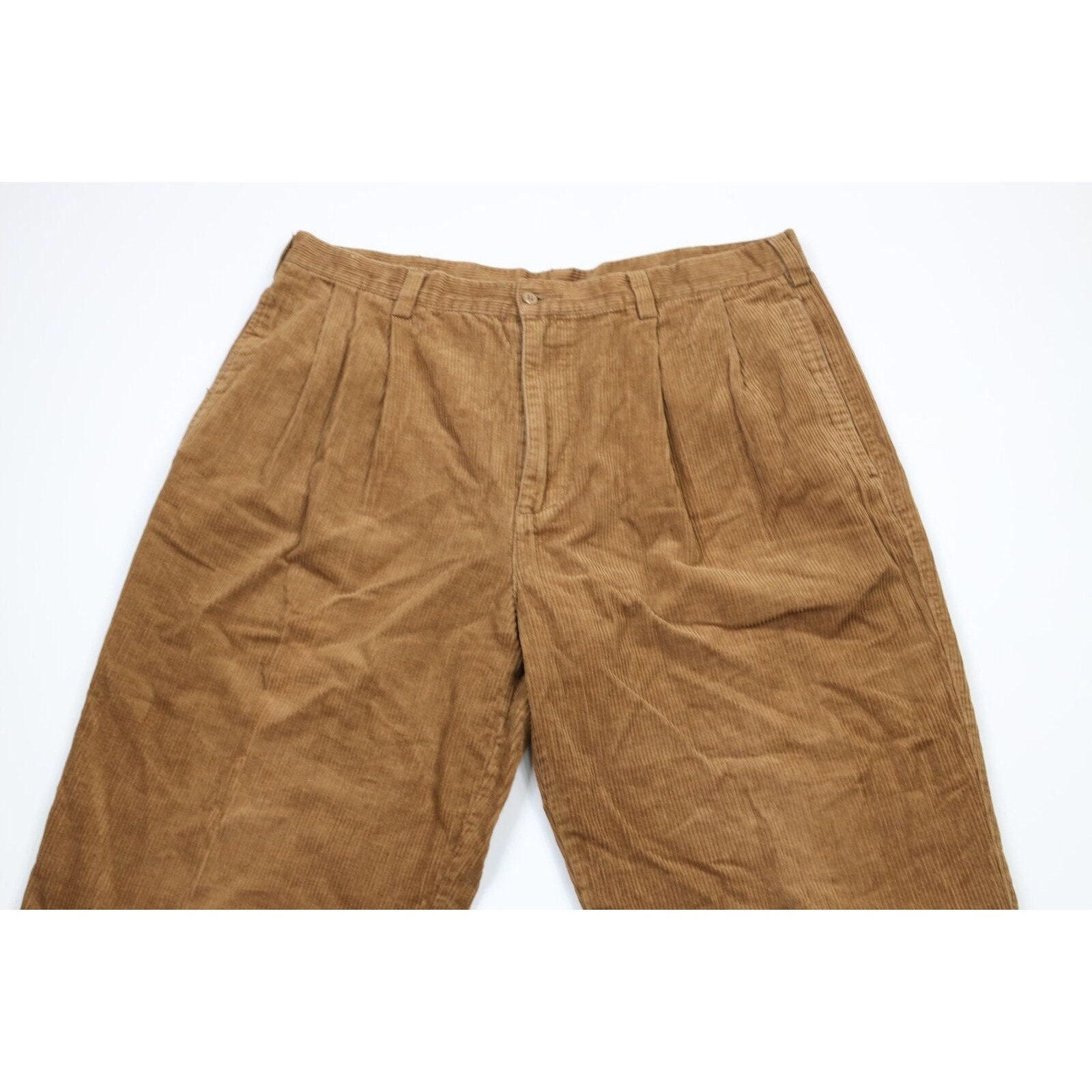90s Streetwear Mens 40x34 Faded Pleated Cuffed Wide Leg