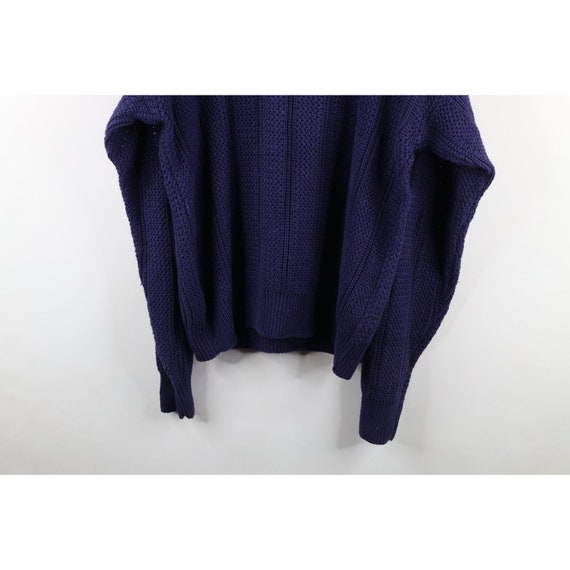 90s Streetwear Mens XL Faded Chunky Ribbed Knit C… - image 7