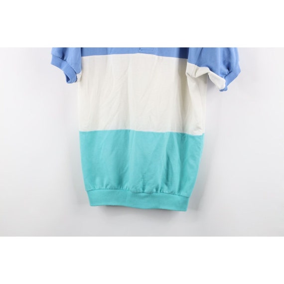 90s Streetwear Mens Small Faded Color Block Pullo… - image 3