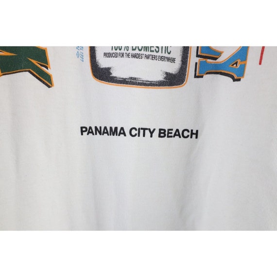 90s Streetwear Mens XL Spell Out Panama City Beac… - image 5