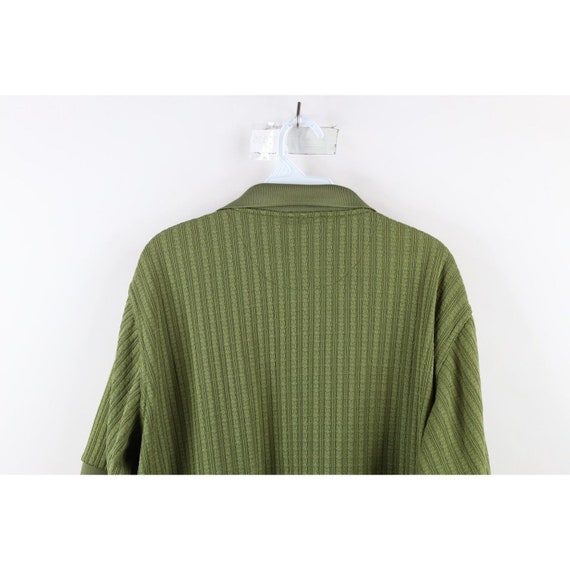 90s Streetwear Mens Large Cable Knit Collared Pul… - image 8
