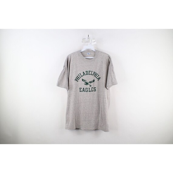 70s Champion Mens XL Spell Out Philadelphia Eagles Football T 