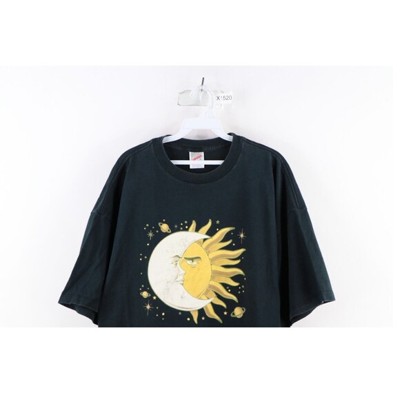 90s Streetwear Mens 3XL Faded Zodiac Sun Moon Space T-shirt 90s Streetwear Mens 3XL Faded Zodiac Sun Moon Space T-shirt
