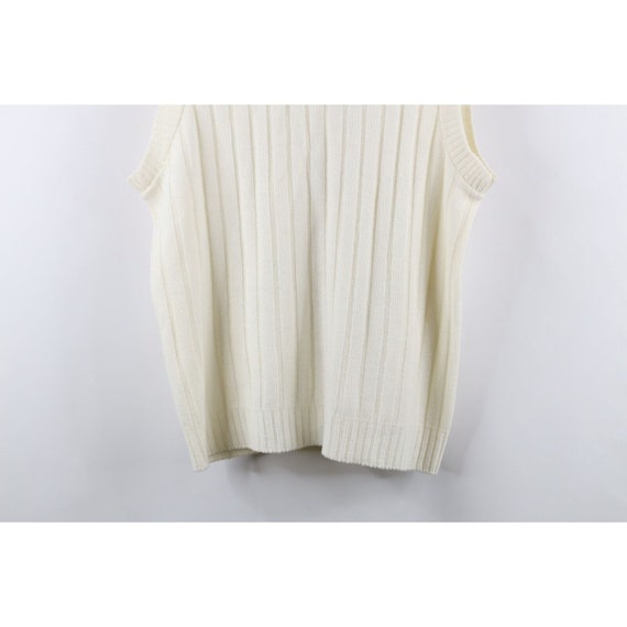 50s 60s Streetwear Womens 42 Blank Ribbed Knit Ca… - image 9