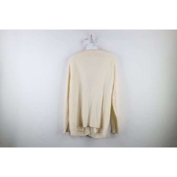 90s Streetwear Womens Large Lambswool Angora Cabl… - image 7