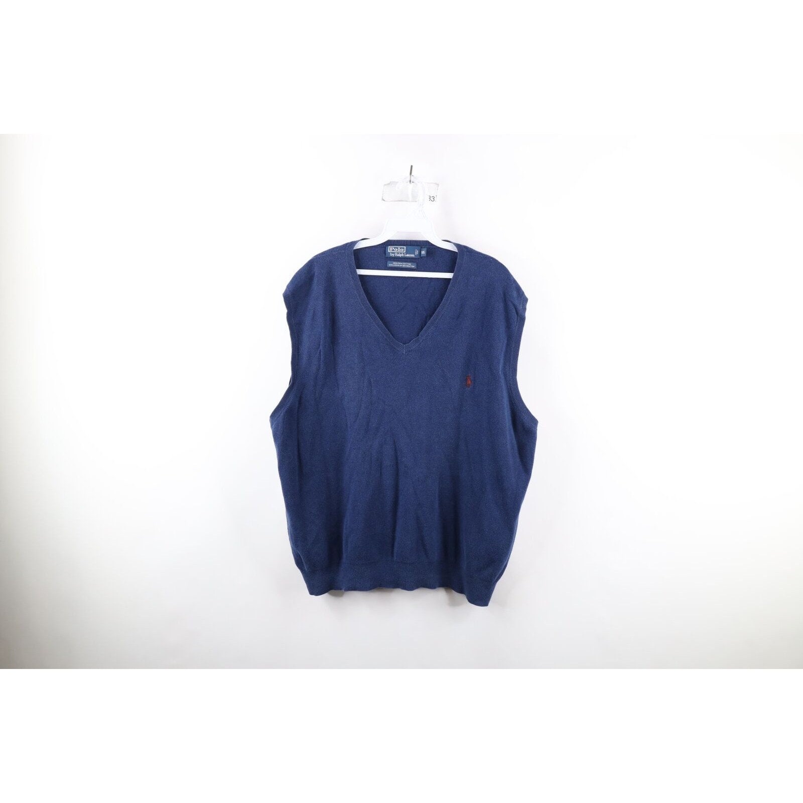 90s Ralph Lauren Mens 2XL Distressed Pima Cotton Knit