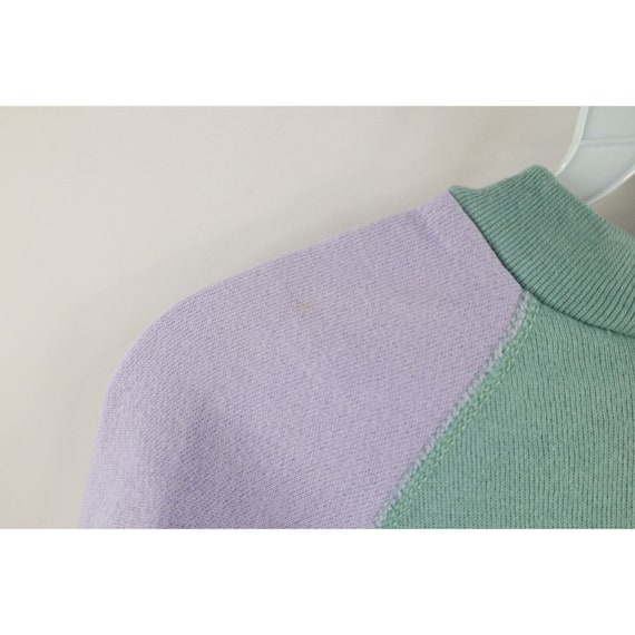 90s Streetwear Womens Large Blank Pastel Color Bl… - image 8