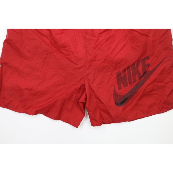 90s Nike Mens Large Faded Big Swoosh Lined Shorts… - image 9